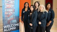 Staff of the VP&S Alumni Association from left